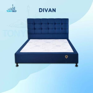 divan vải bố xanh dương