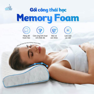 Trang chủ 51 gối công thái học chống đau cổ memory foam tonybed