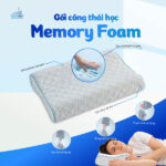 gối nằm chống đau mỏi cổ memory foam tonybed