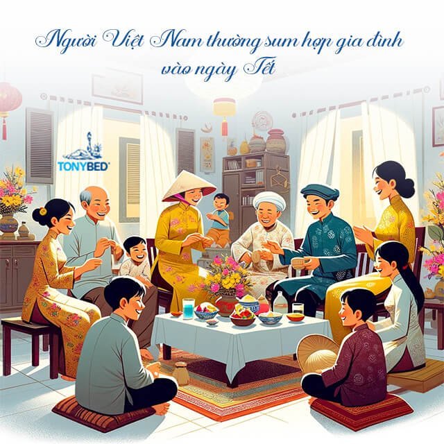 Dịp Tết là khoản thời gian mà người Việt về nhà từ khắp nơi để sum họp gia đình