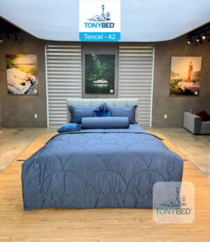 Bộ drap ga trải giường tencel màu - tcm42