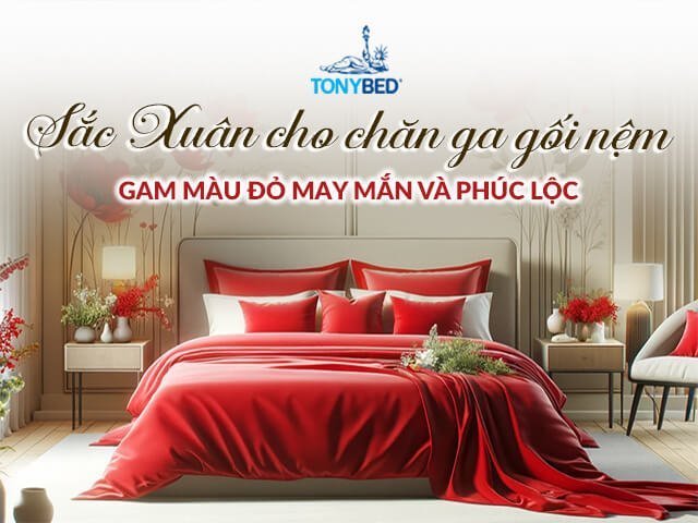 Chăn ga gối nệm màu đỏ