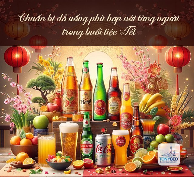 Chuẩn bị đầy đủ các loại thức uống