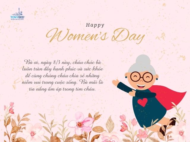 Lời chúc ngày 8 tháng 3 đầy yêu thương dành cho người bà kính yêu