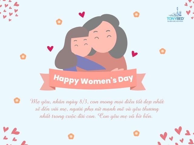 Lời chúc ngày 8 tháng 3 ấm áp đầy tình thương dành cho mẹ
