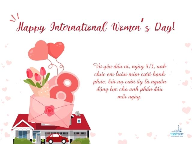 Lời chúc ngày 8 tháng 3 siêu dễ thương dành cho vợ