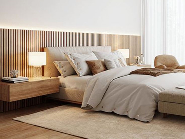 Tránh hướng giường đối diện trực tiếp với cửa ra vào