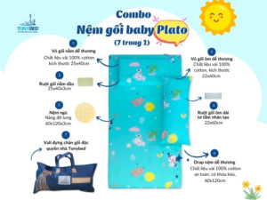 Nệm gối cho bé đi học Plato
