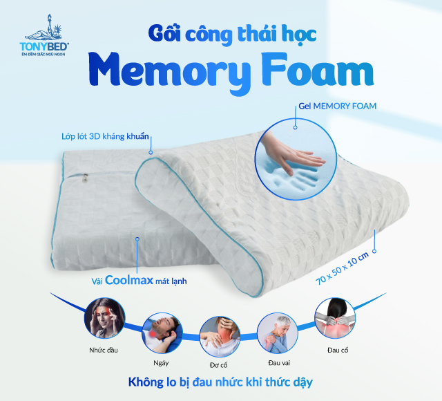 Hướng dẫn cách mua chăn, gối, nệm online an toàn và tiện lợi 3 loi-ich-Goi-Memory