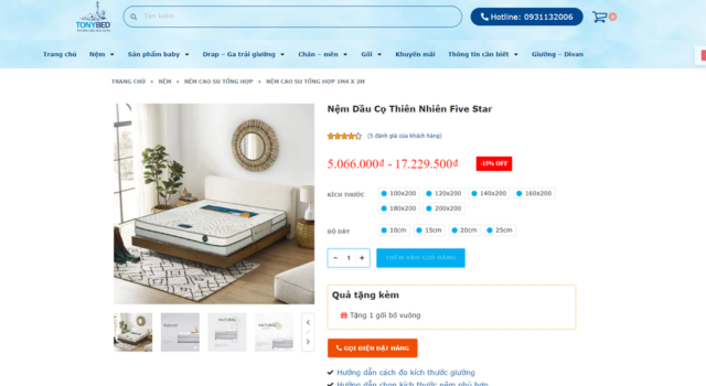 Hướng dẫn cách mua chăn, gối, nệm online an toàn và tiện lợi 6 mo-ta-chi-tiet-san-pham