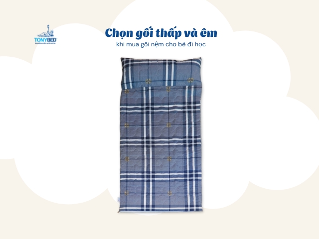 Cách Chọn Các Dòng Chăn Ga Gối Nệm Cho Bé Yêu Đi Học 3 Chon goi thap va em cho be