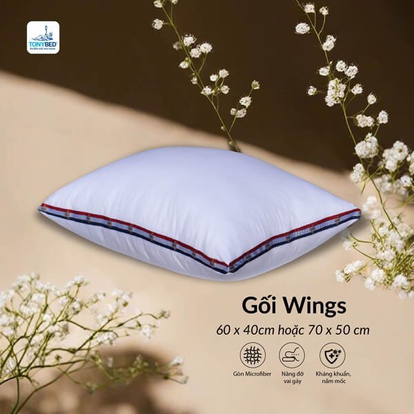 gối gòn cao cấp wings tonybed