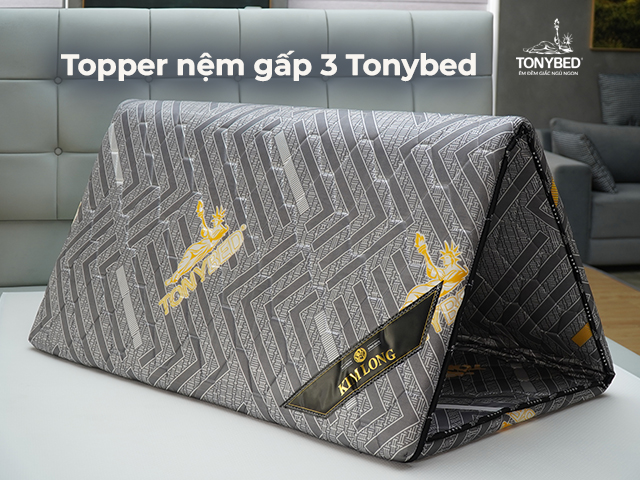 Top các dòng nệm gấp 3 chất lượng được lựa chọn phổ biến hiện nay 4 Topper nem gap 3 Tonybed